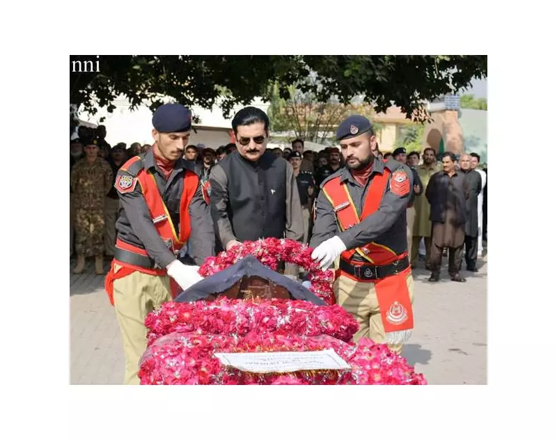 KP Governor Faisal Karim Kundi Attends Funeral of Martyred Police Cadet Officer in Peshawar