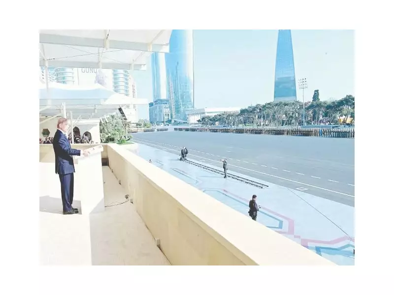 PM Shehbaz Vows Sovereignty at Azerbaijan Parade, Hails Trilateral Brotherhood