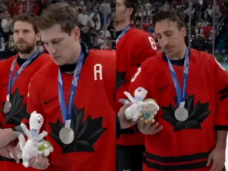 Canadian Hockey Player's Viral Toy Reaction After Olympic Loss to USA