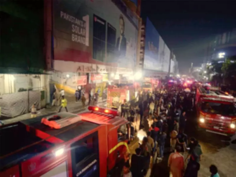 Major Fire Engulfs Karachi's Saddar Electronics Market, Causing Extensive Damage