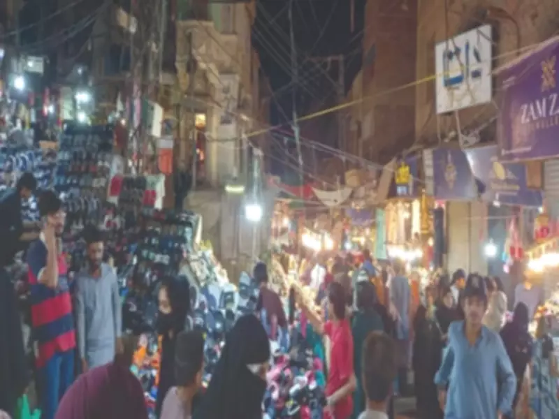Hyderabad's Historic Resham Gali Bustles with Eid Shoppers During Ramadan