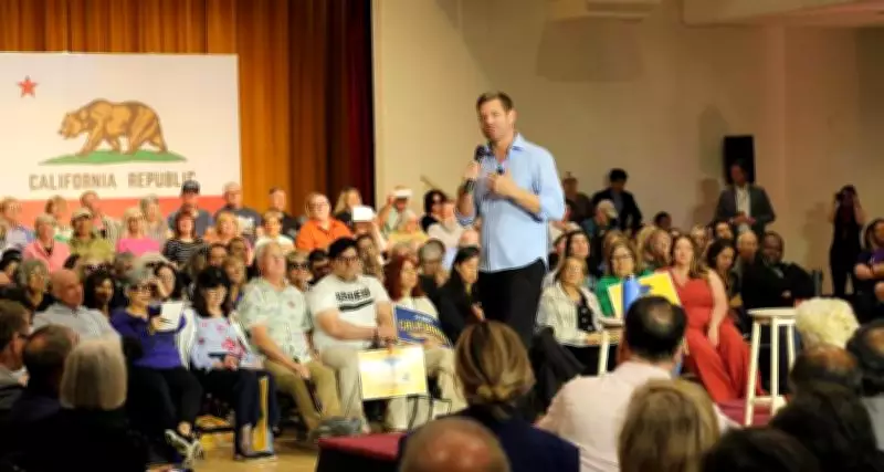Eric Swalwell Holds Sacramento Town Hall in California Gubernatorial Race