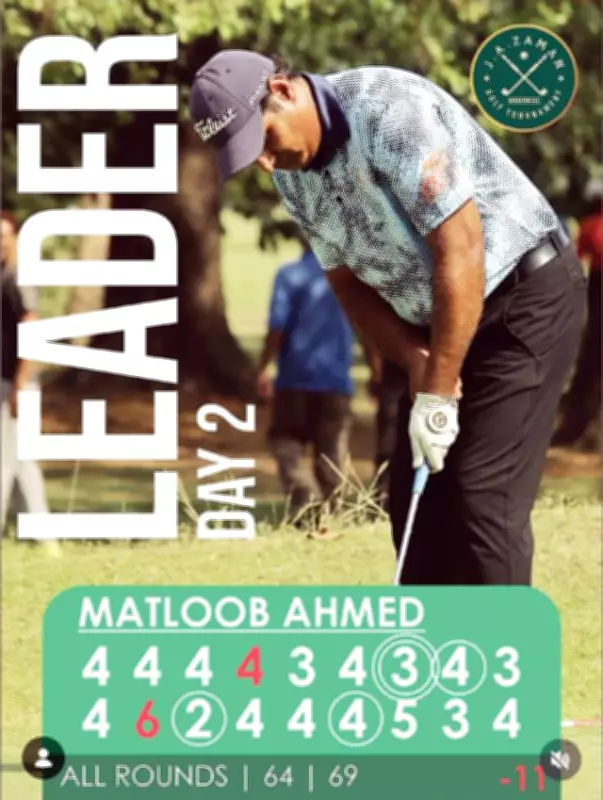 Matloob Ahmed Leads J.A. Zaman Memorial Golf Championship After Second Round