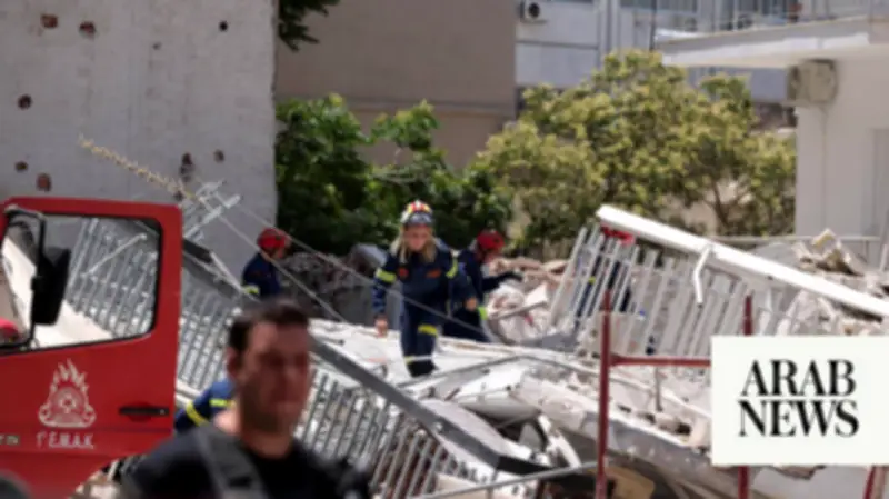 Apartment Block Collapses in Athens, Rescuers Search for Trapped