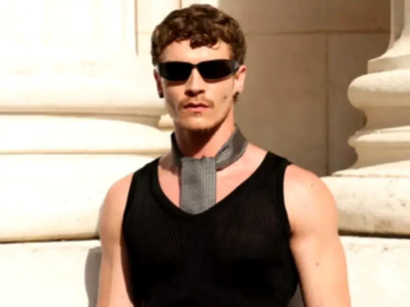 Connor Storrie Makes Bold Statement at YSL Paris Fashion Week Show