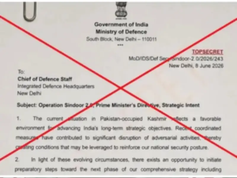 Fake Indian Defence Document on Operation Sindoor 2.0 Debunked