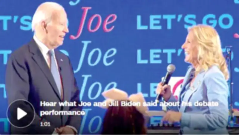 Jill Biden admits she feared Joe Biden had stroke during debate