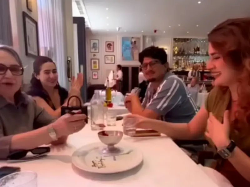 Kubra Khan Shares Dessert Moment with Sharmila Tagore and Sara Ali Khan