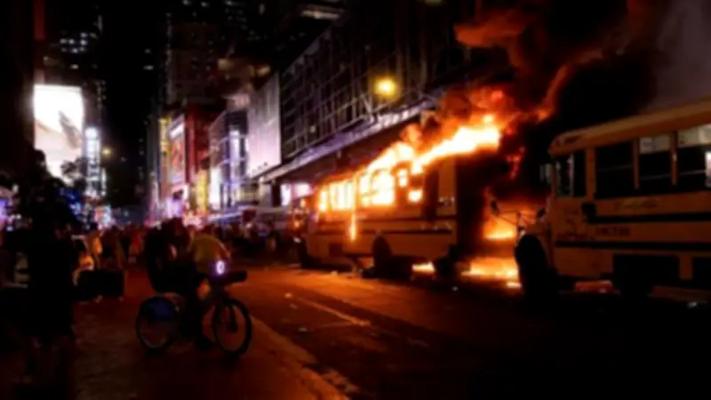 Teen Shot, Buses Torched in Chaotic NYC Knicks Celebration