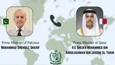 Shehbaz, Qatari PM Discuss Regional Peace, Bilateral Ties