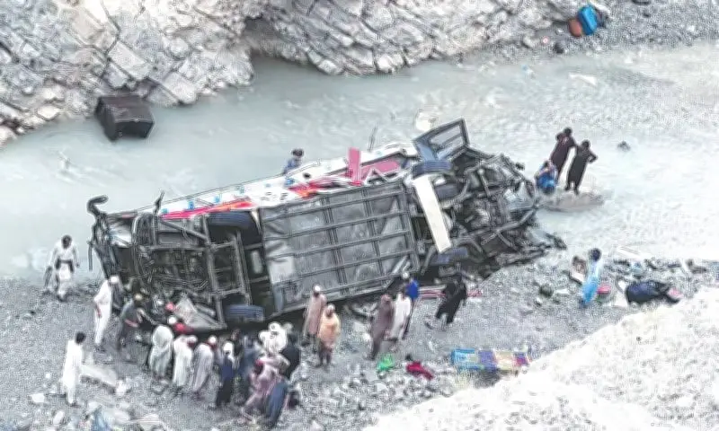 At least 24 killed as passenger coach falls into ravine in Balochistan