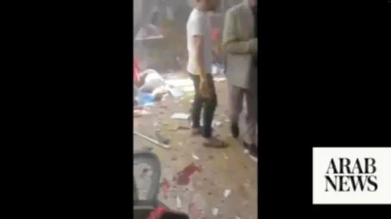 Blast Rocks Cafe in Central Damascus Near Palace of Justice