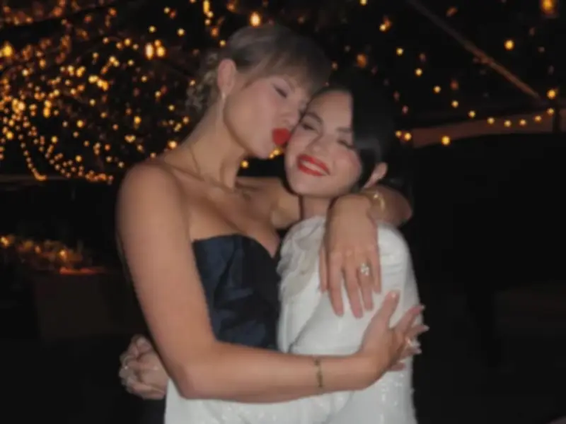 Selena Gomez Attends Taylor Swift and Travis Kelce's Wedding in Gold Gown